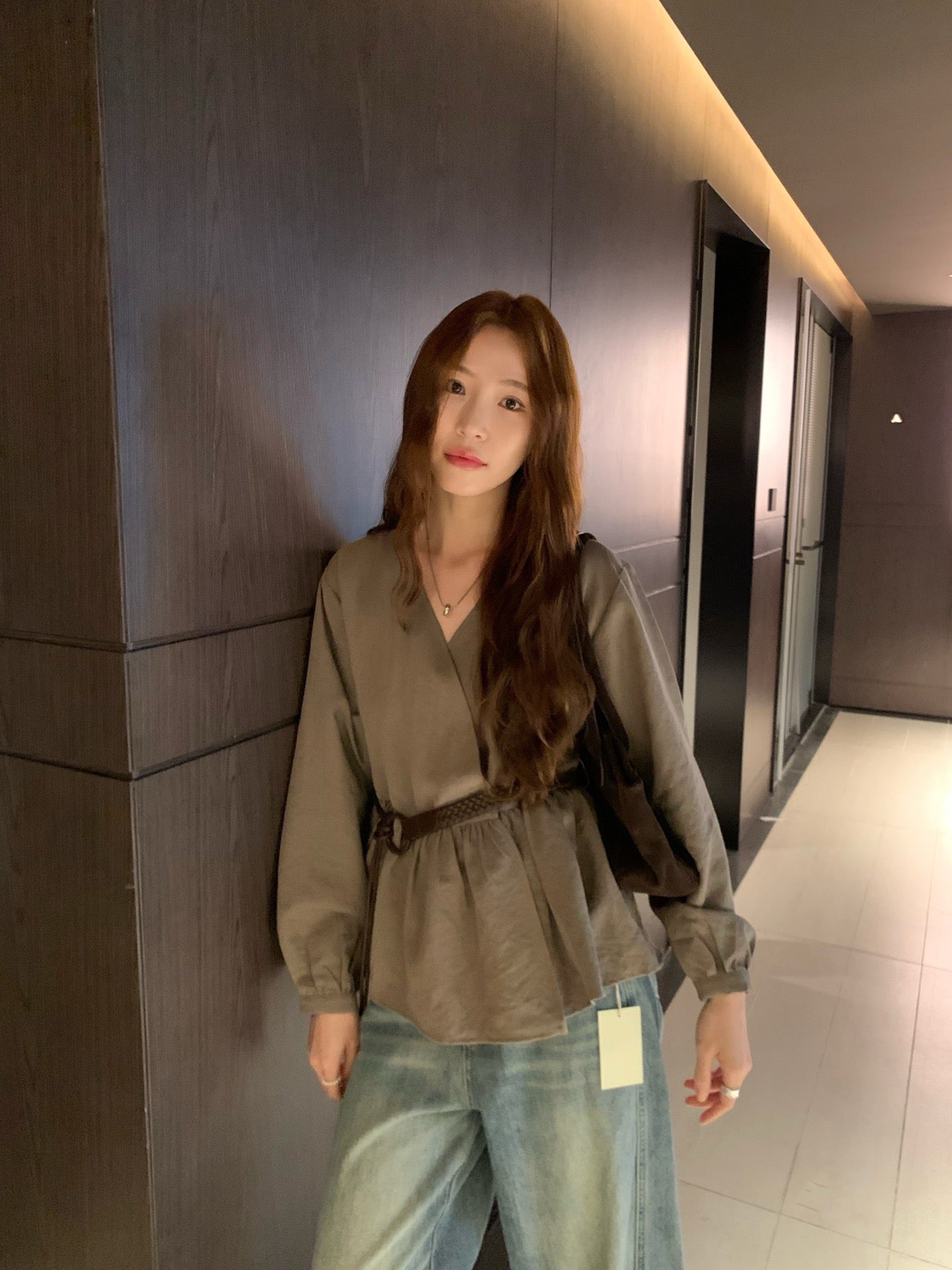 // 連腰帶法式氣質一件式BL