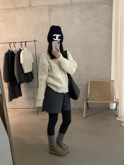 // 粗棒針特別織紋拉鍊CD