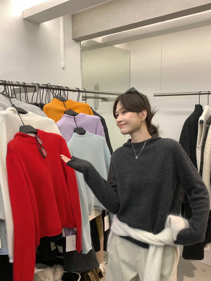 // 30%浣熊絨+30%羊毛保暖連帽毛衣