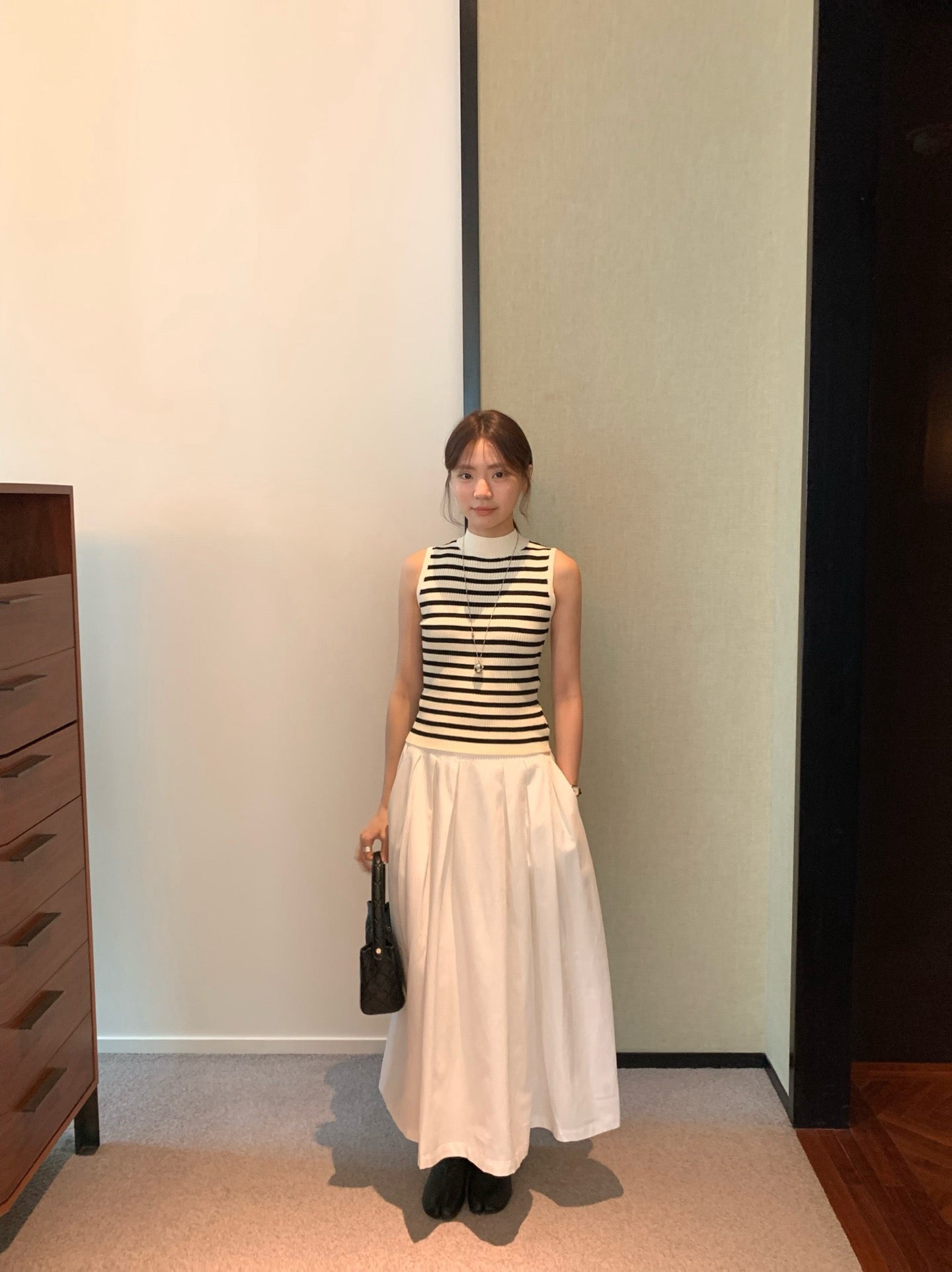 // lyocell壓褶遮肉休閒感SK