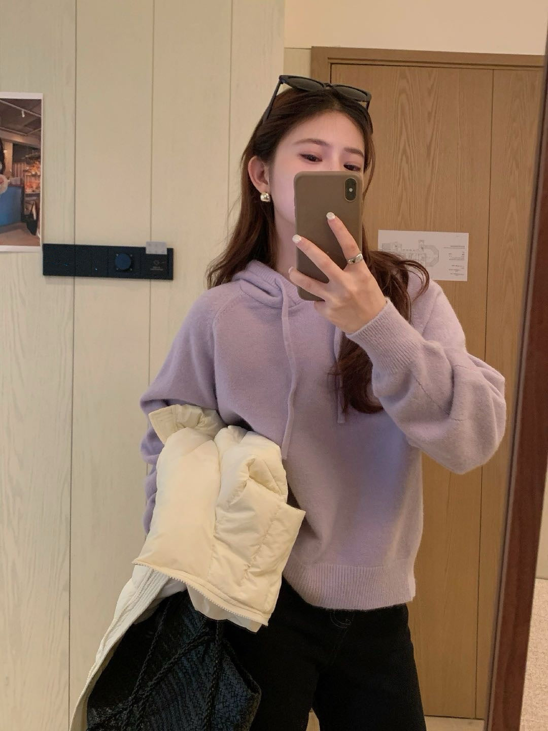 // 超軟糯北極絨連帽毛衣