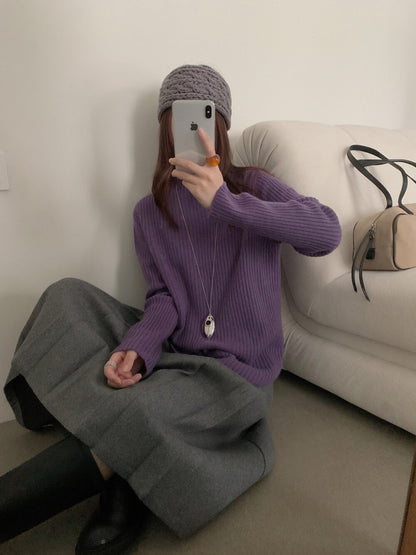 // 100%羊毛軟糯親膚半領坑紋NT