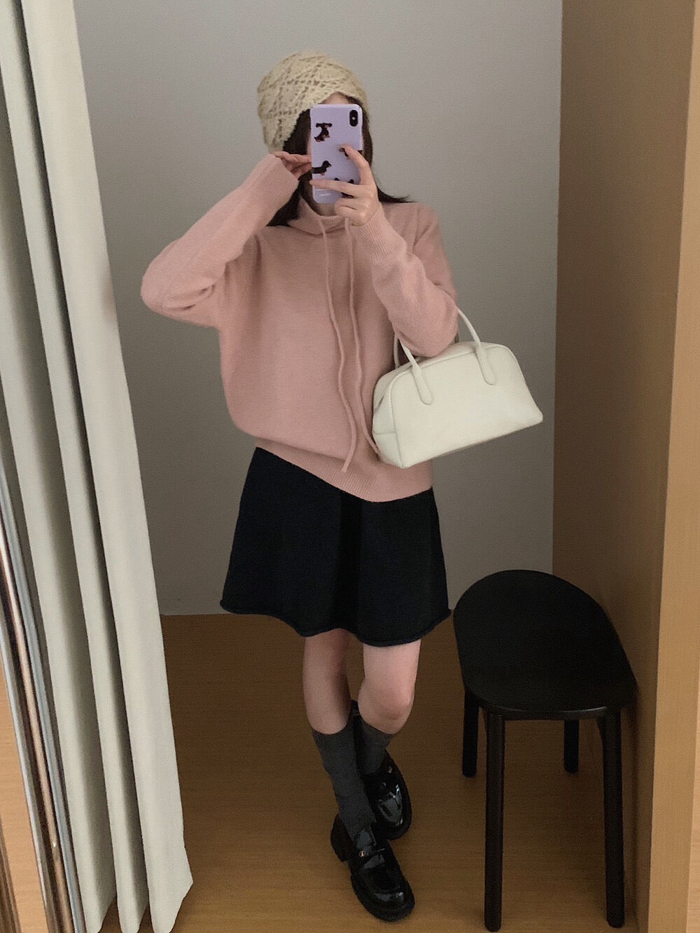 // 半高領綁帶連糯NT