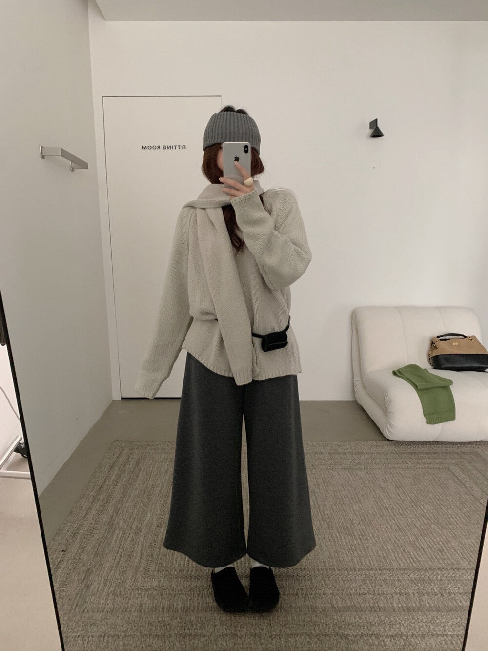 // 超軟糯後口袋羊毛糯米褲