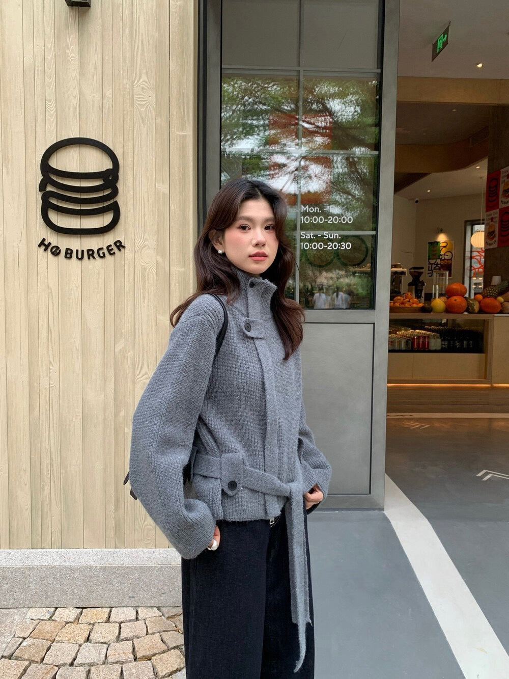 // 氣質滿分軟糯可立領連腰帶CD