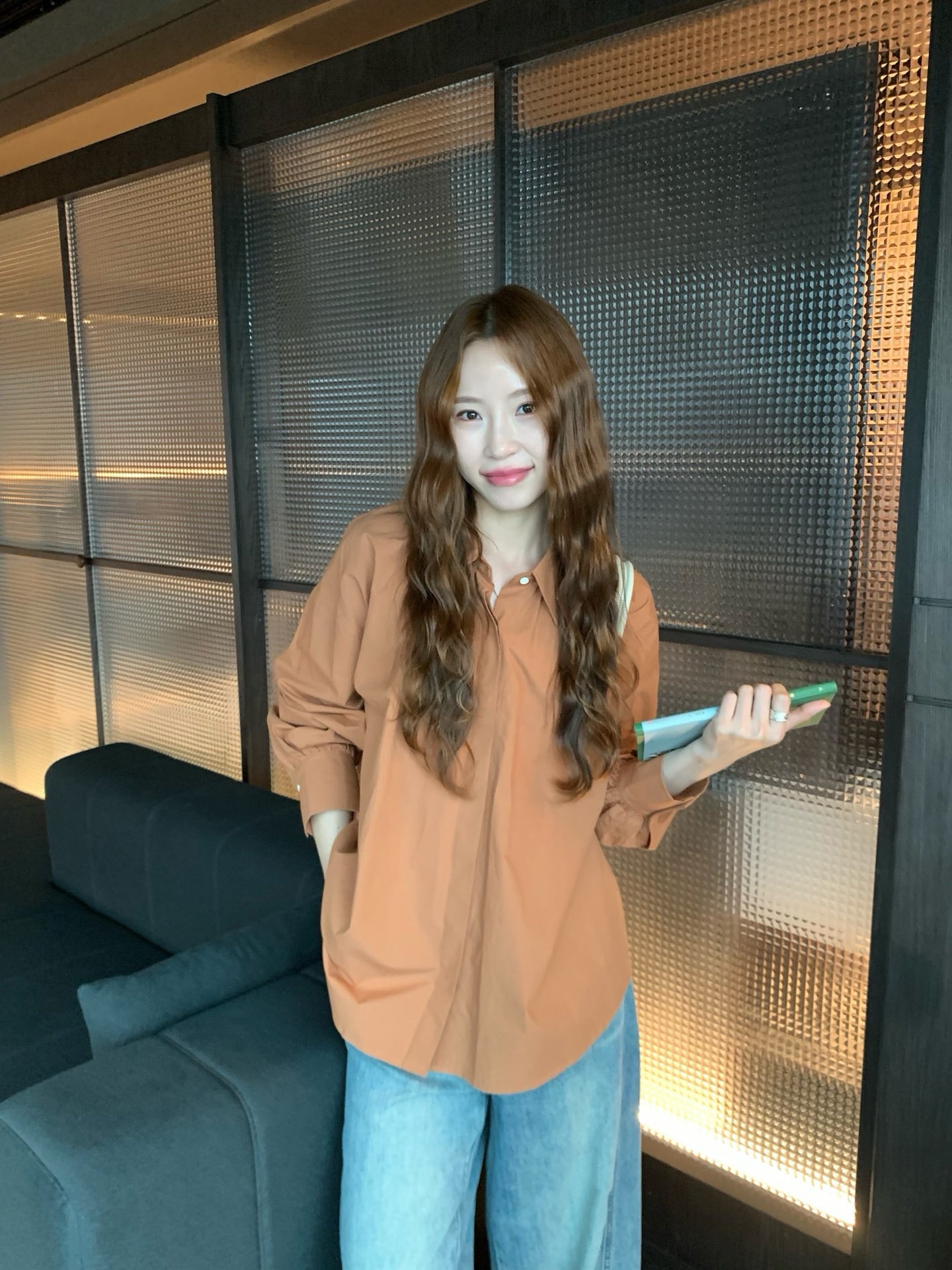 // 暗扣打褶設計側廓型鬆弛感簡約SH