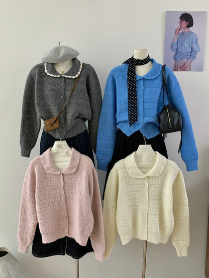 // 超精緻鈎花邊圓翻領特別織紋CD