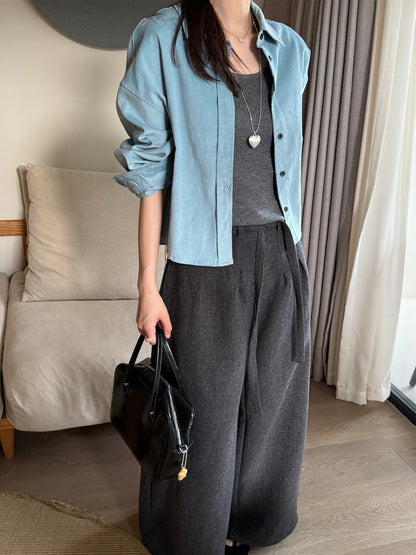 // 高級感真絲絲絨短款SH