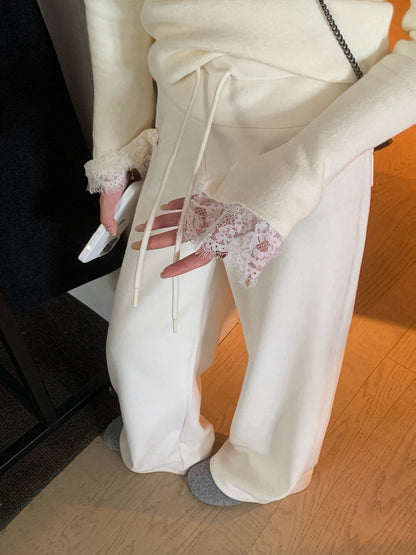 // 懶人神褲～超舒服羊絨微喇叭褲