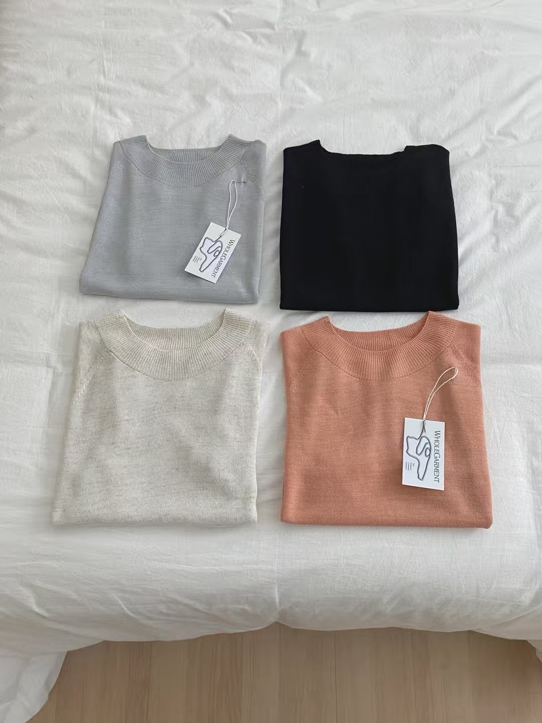 // whole garment靚料細膩小短袖NT