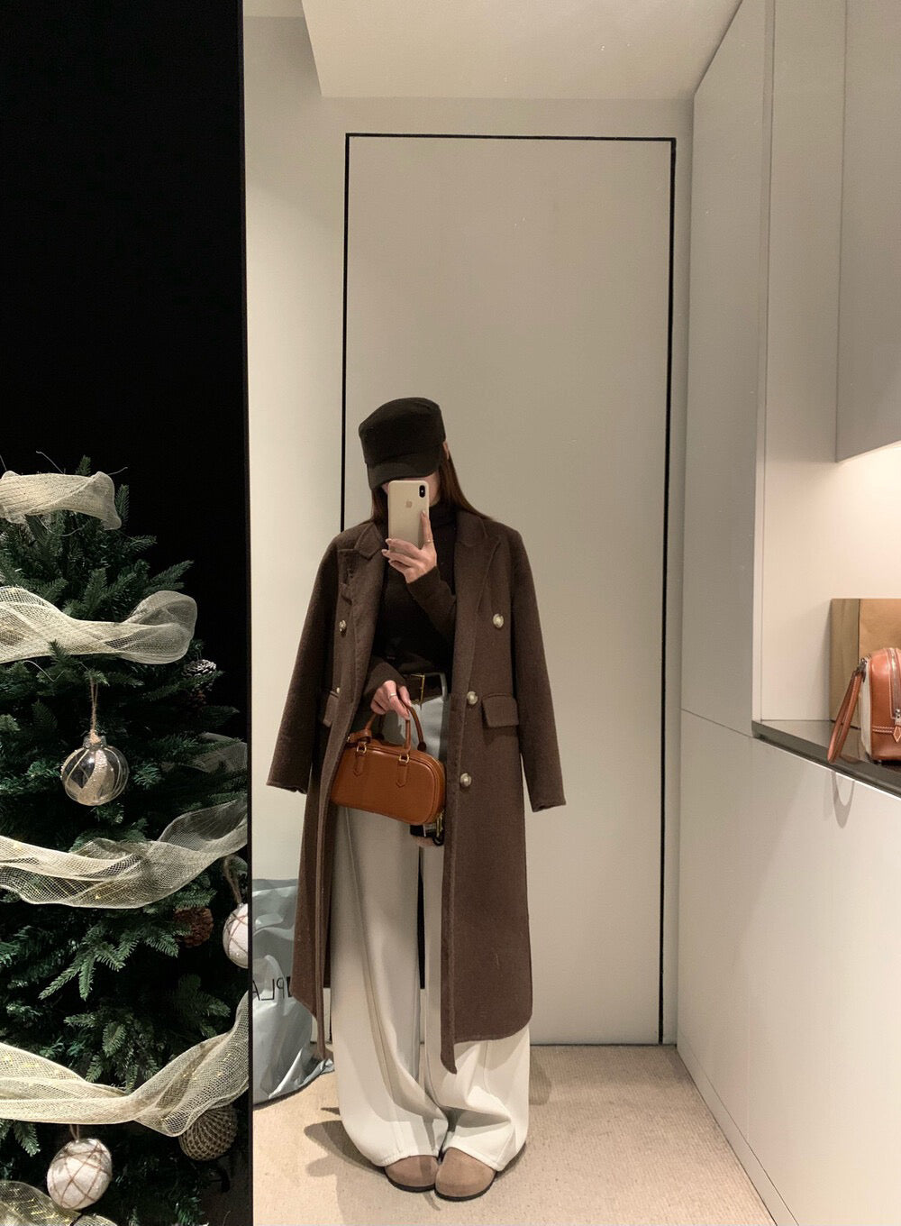 // 100%羊毛經典雙排扣手工外套