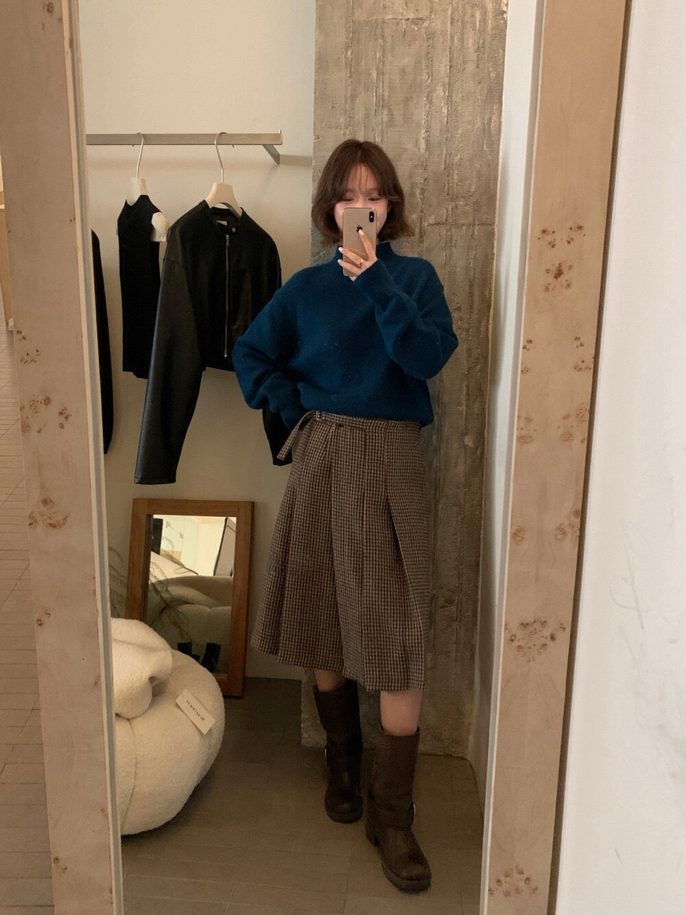 // 10%angora半領16色套頭NT