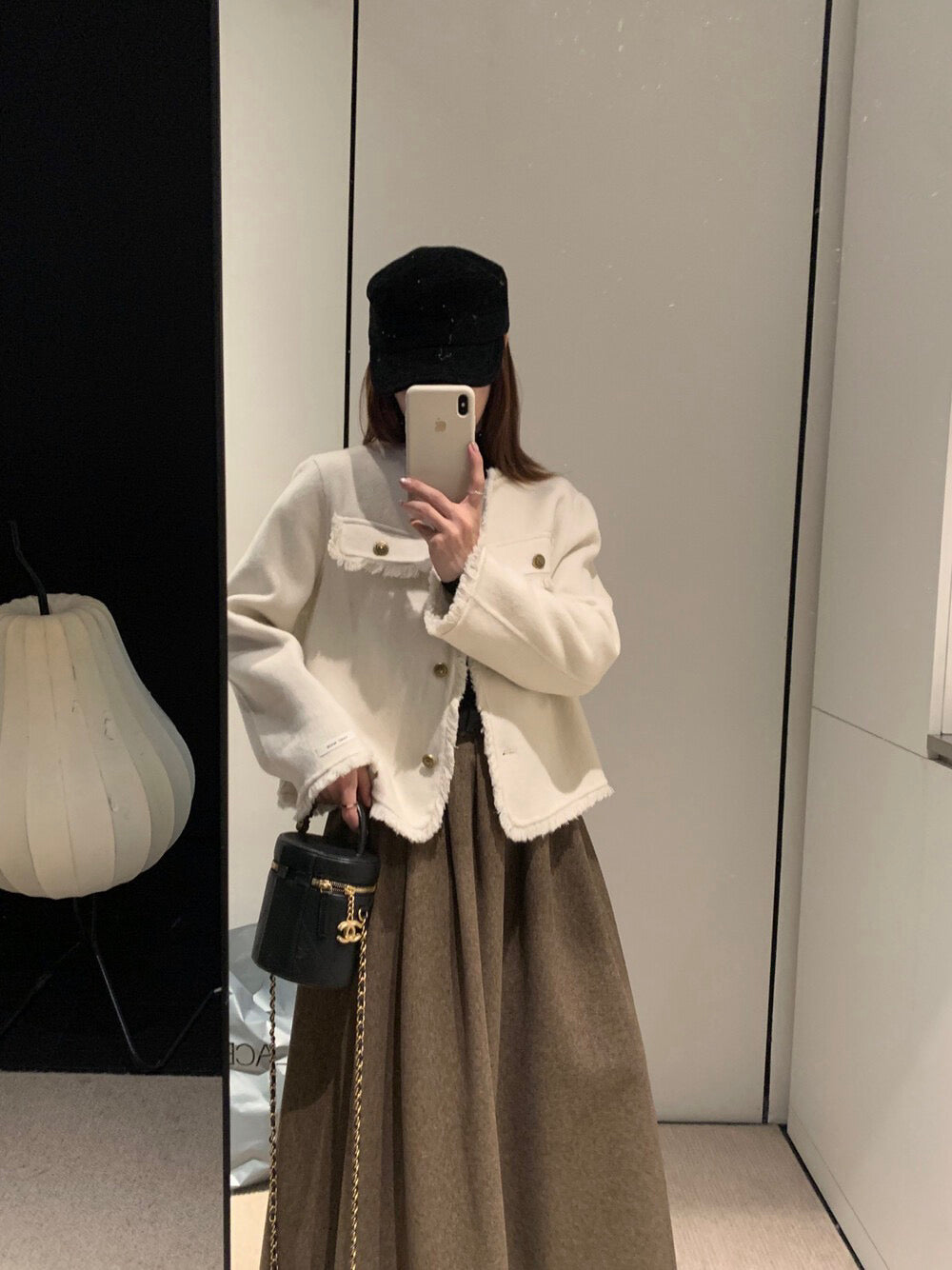 回饋價！// 氣質流蘇邊小香風100%羊毛雙面手工外套