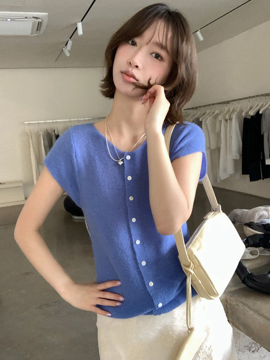 🦕 12%馬海毛小飛袖顯肉針織上衣