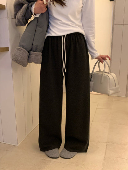 // 大彈性親膚加絨休閒褲