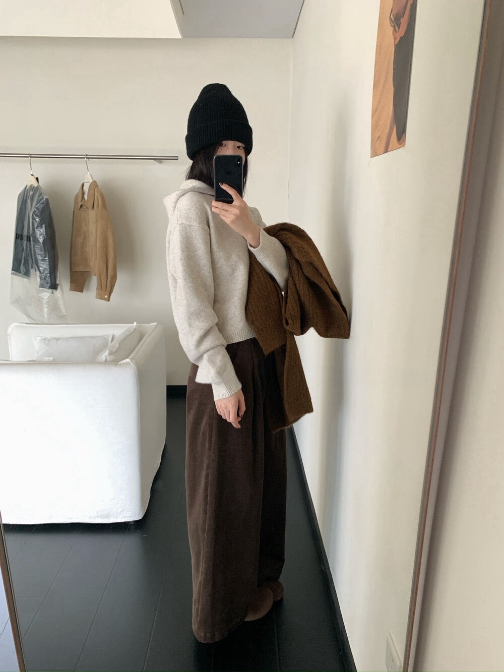 // 30%羊毛軟糯排扣連帽外套