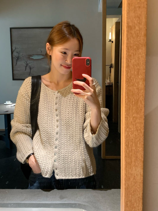 // 溫柔鏤空粗針織CD