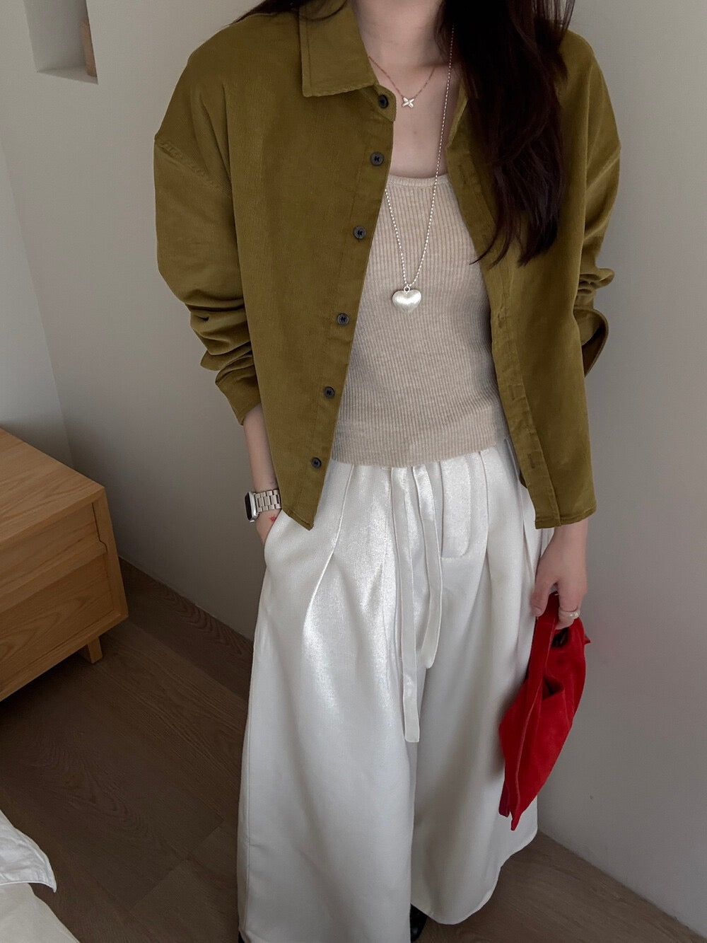 // 高級感真絲絲絨短款SH