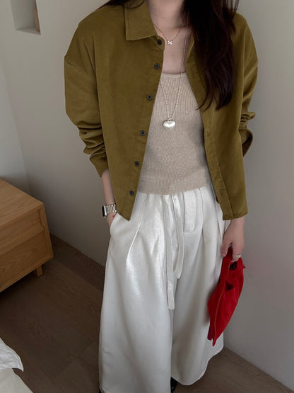 // 高級感真絲絲絨短款SH