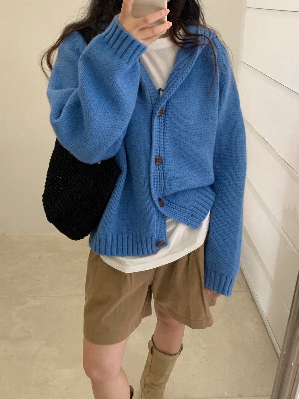 // 八色織紋邊連帽冷外套