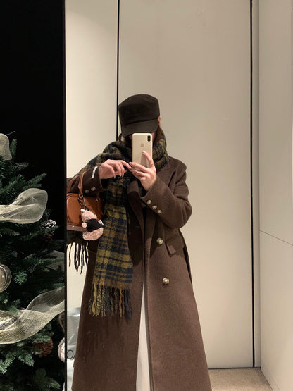 // 100%羊毛經典雙排扣手工外套