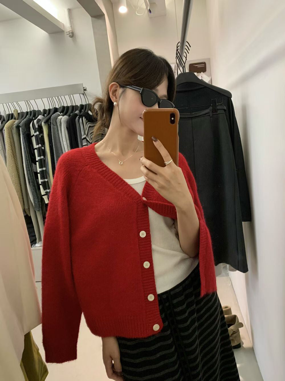 // 8%Wool慵懶感直坑紋邊CD