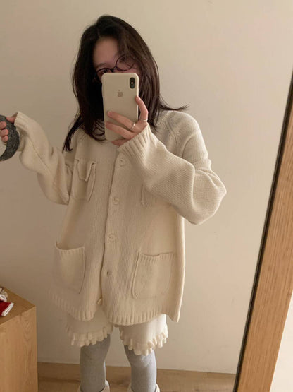 /// 100%羊毛多口袋設計慵懶感中長CD