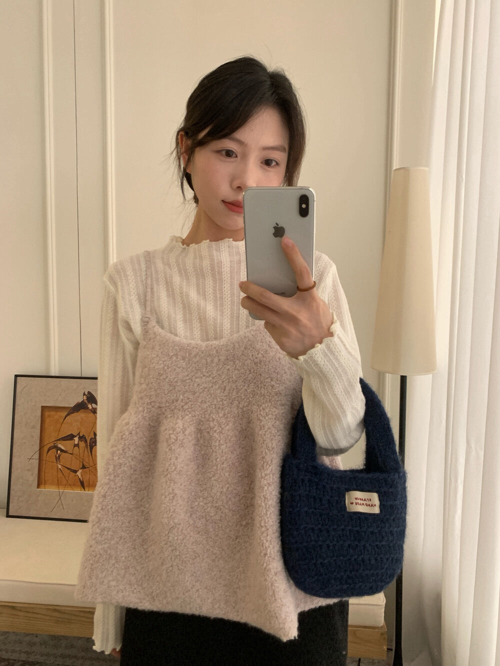 // 疊穿必入羊羔毛吊帶上衣