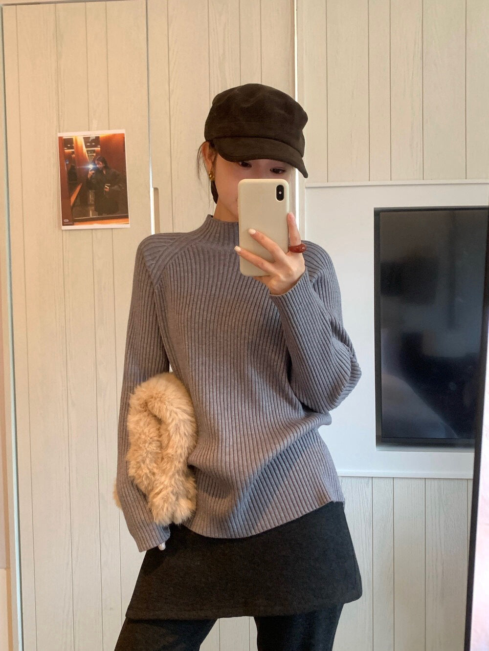 // 超美22色直坑紋不挑身型半領NT