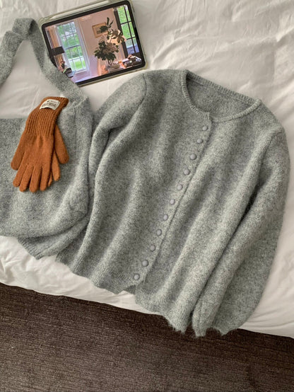 // 6%綿羊毛慵懶圓包扣CD(連單肩袋)