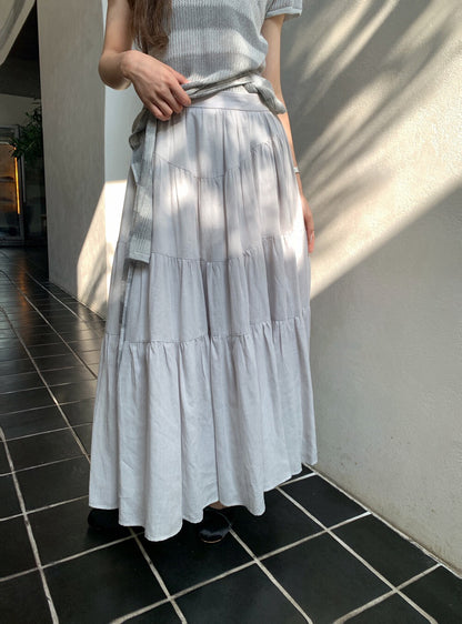 // 慵懶風層層蛋糕中裙