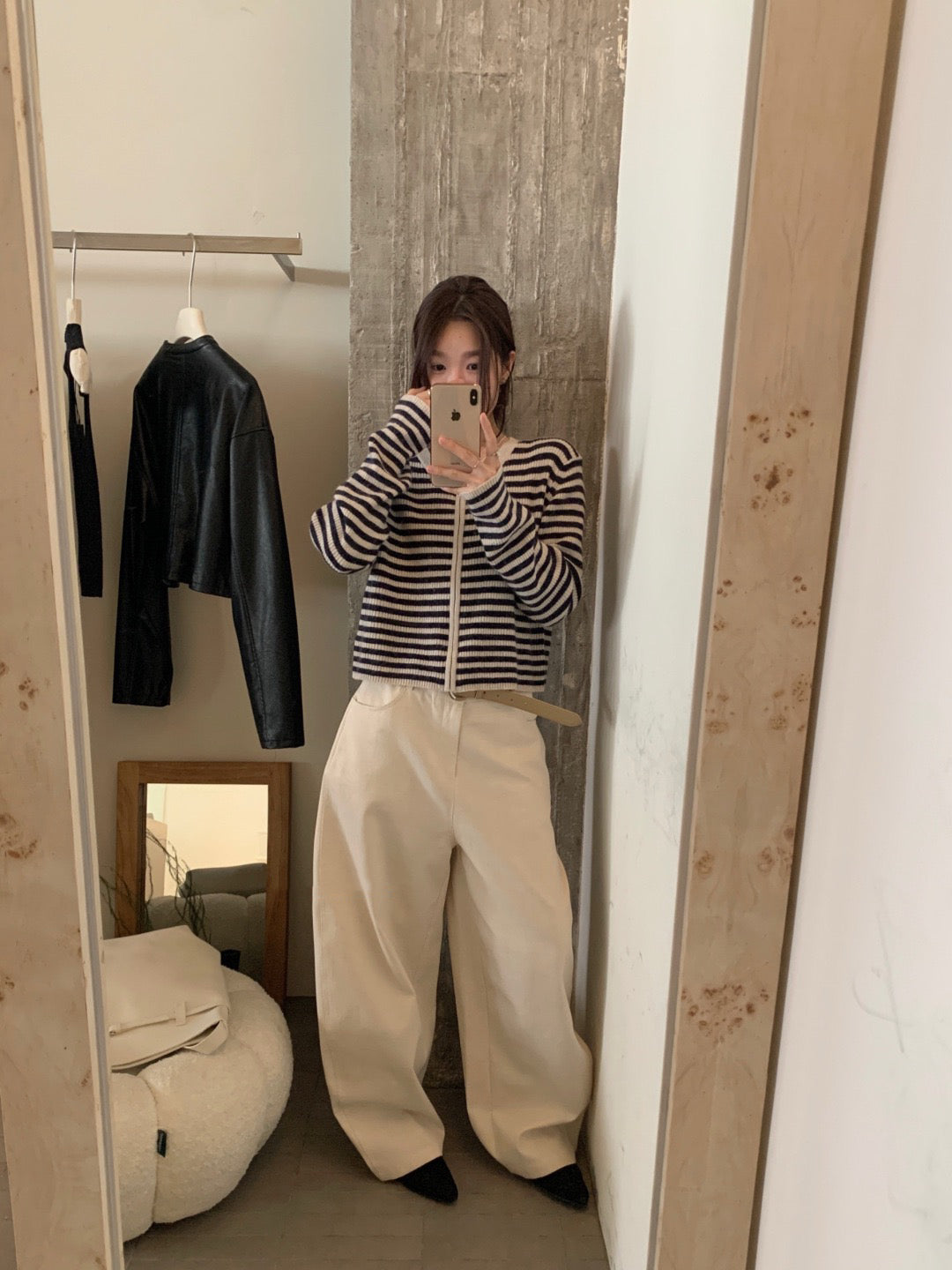 // 高質貂絨圓領拉鍊CD