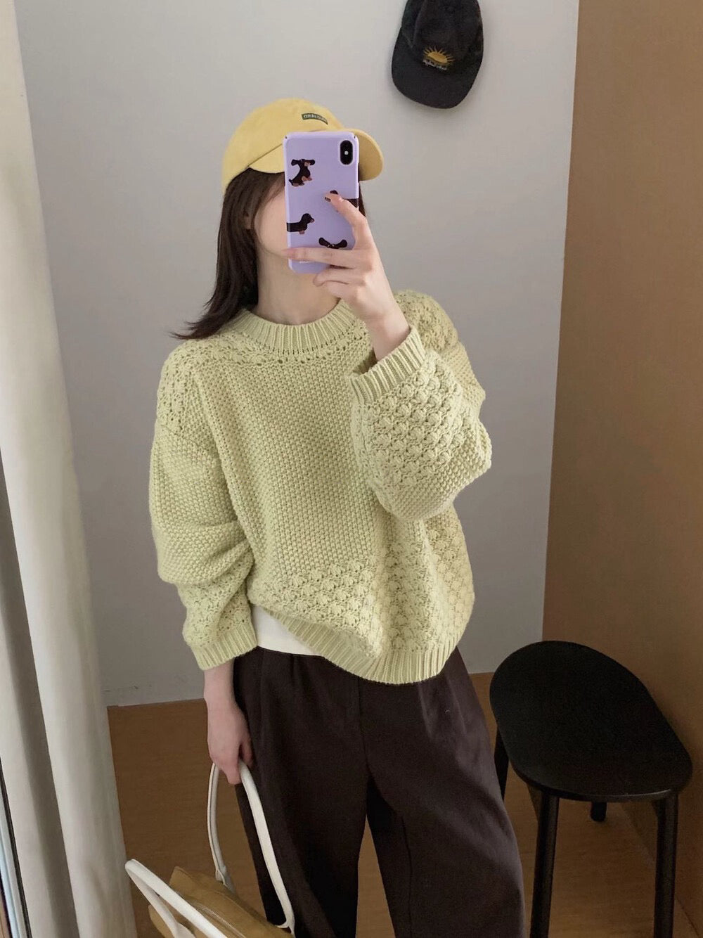 // 菠蘿針重工粗針毛衣