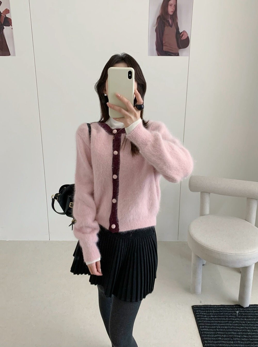 // 高質raccoon超soft毛茸感撞色邊CR