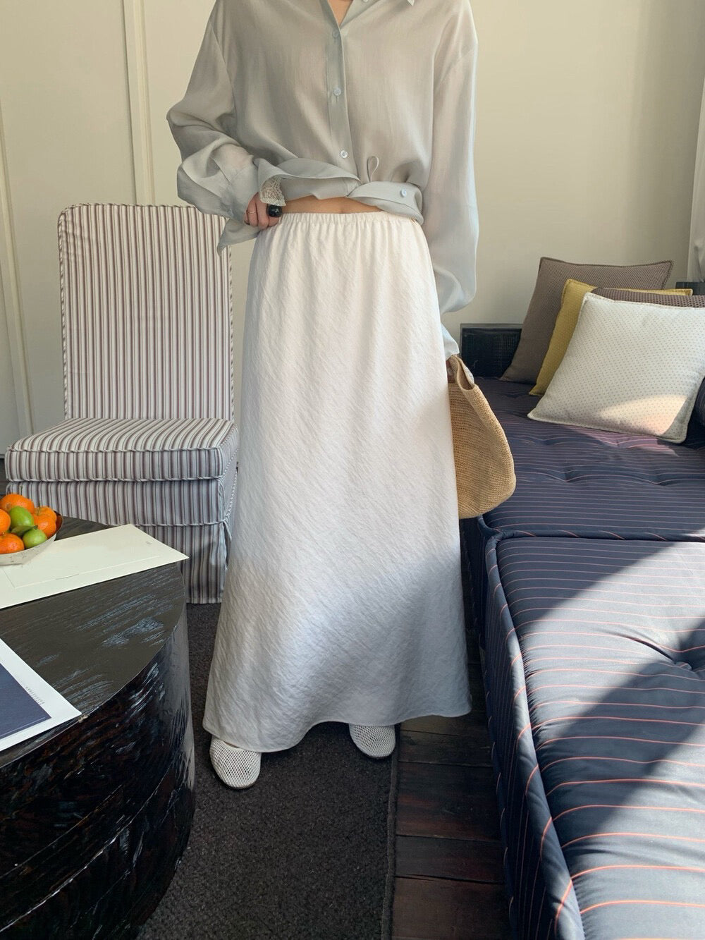 // 垂感肌理感微A顯瘦SK