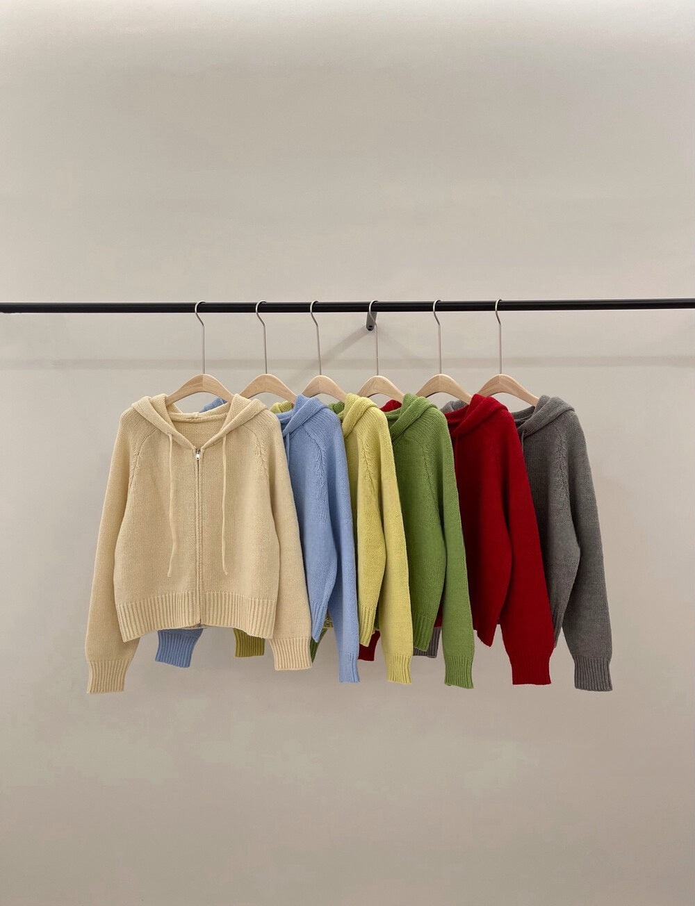 // 軟糯感20%羊毛上下拉鍊連帽CD