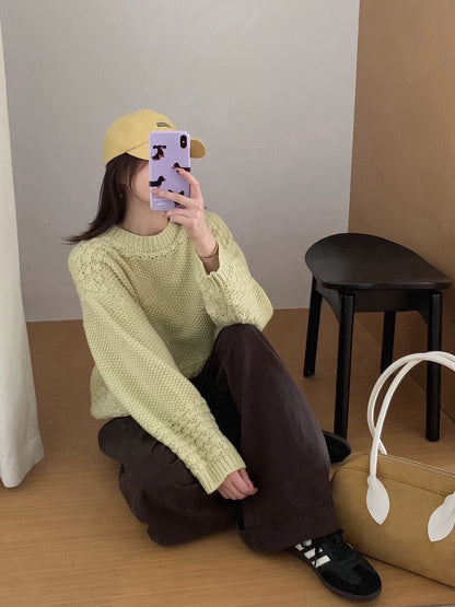 // 菠蘿針重工粗針毛衣