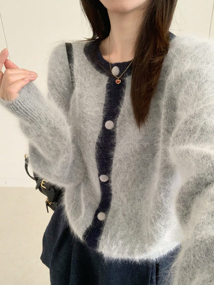 // 高質raccoon超soft毛茸感撞色邊CR