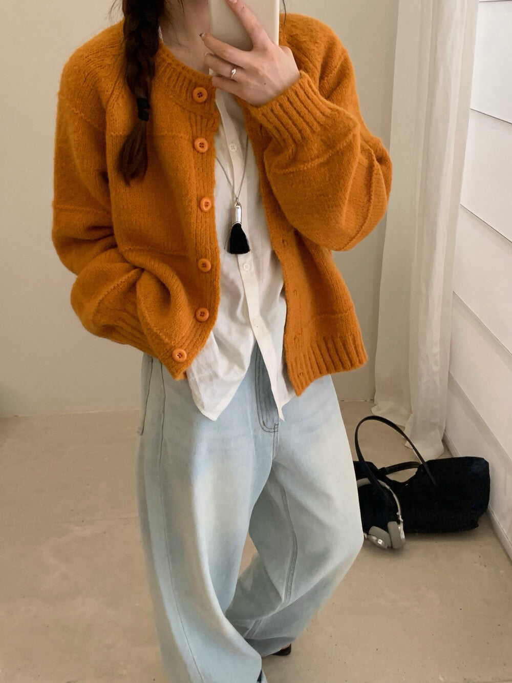 // 立體線條高飽和顏色織紋圓領CD