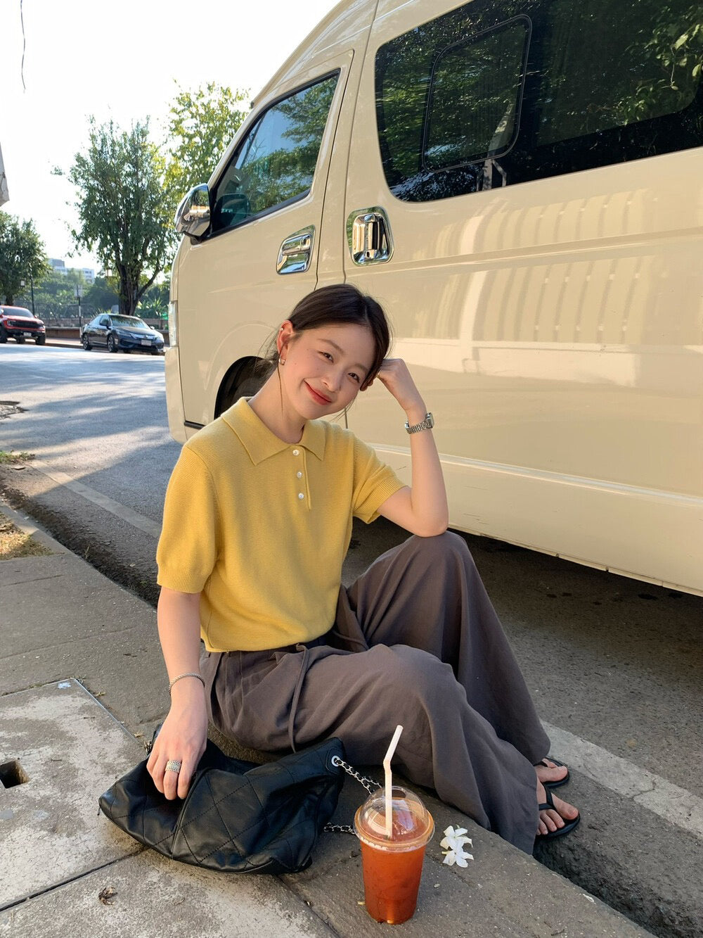 🧈 超美肌理感polo短袖針織