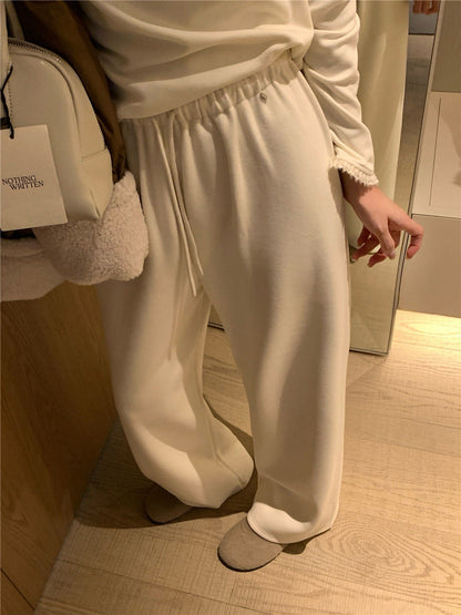 // 大彈性親膚加絨休閒褲