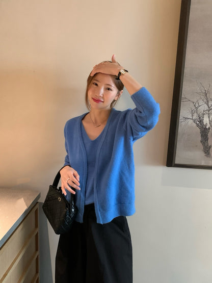 (部分現貨) // 超soft 5%羊毛背心+外套兩件套