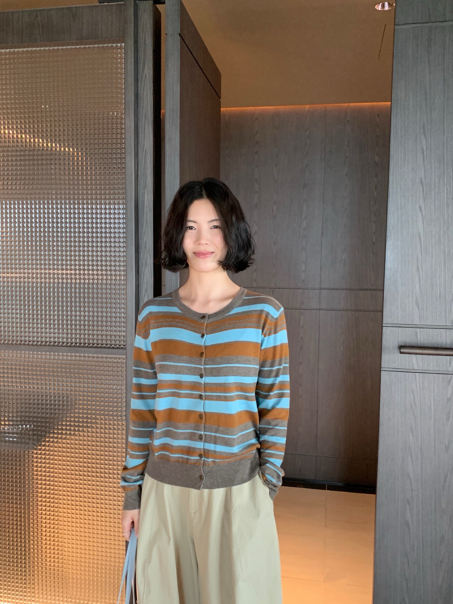 // 復古撞色間條9%羊毛CD