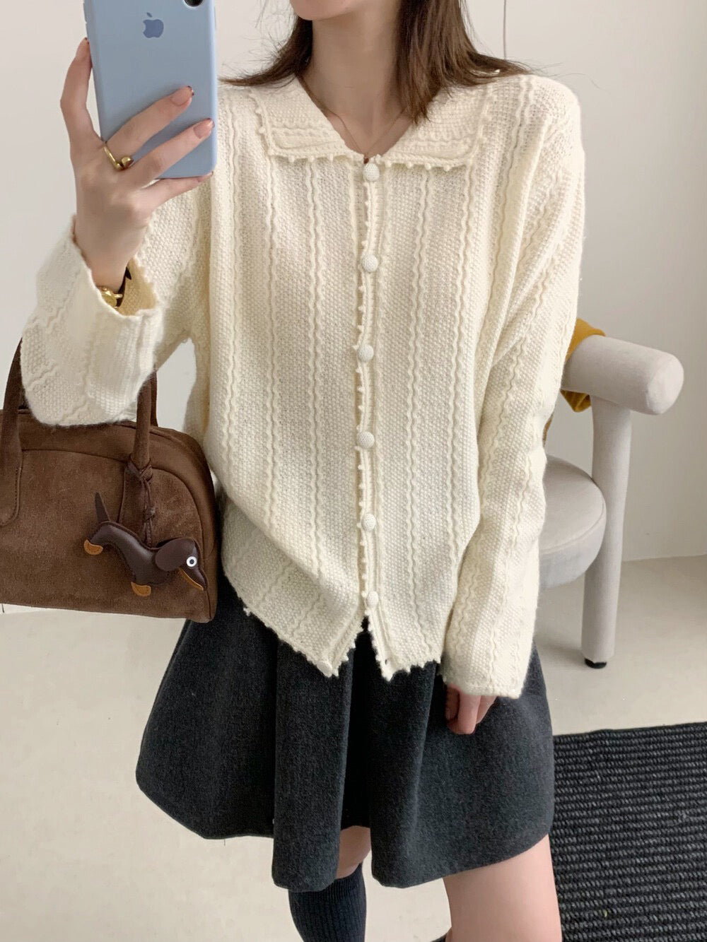 // 超精緻花邊織紋開胸NT