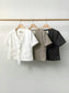 // linen100%簡約口袋外套