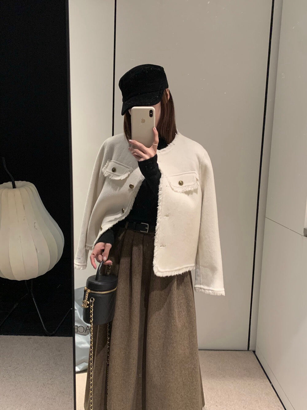 回饋價！// 氣質流蘇邊小香風100%羊毛雙面手工外套