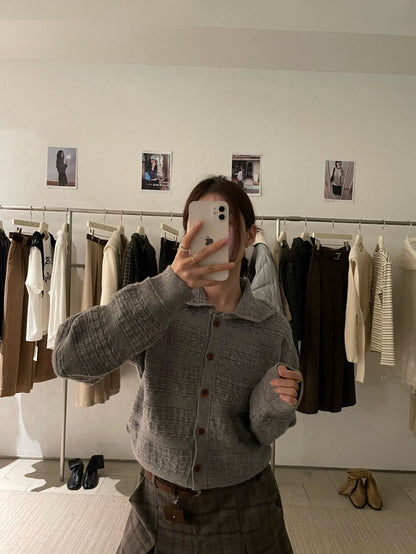 // 四色肌理感織紋翻領CD