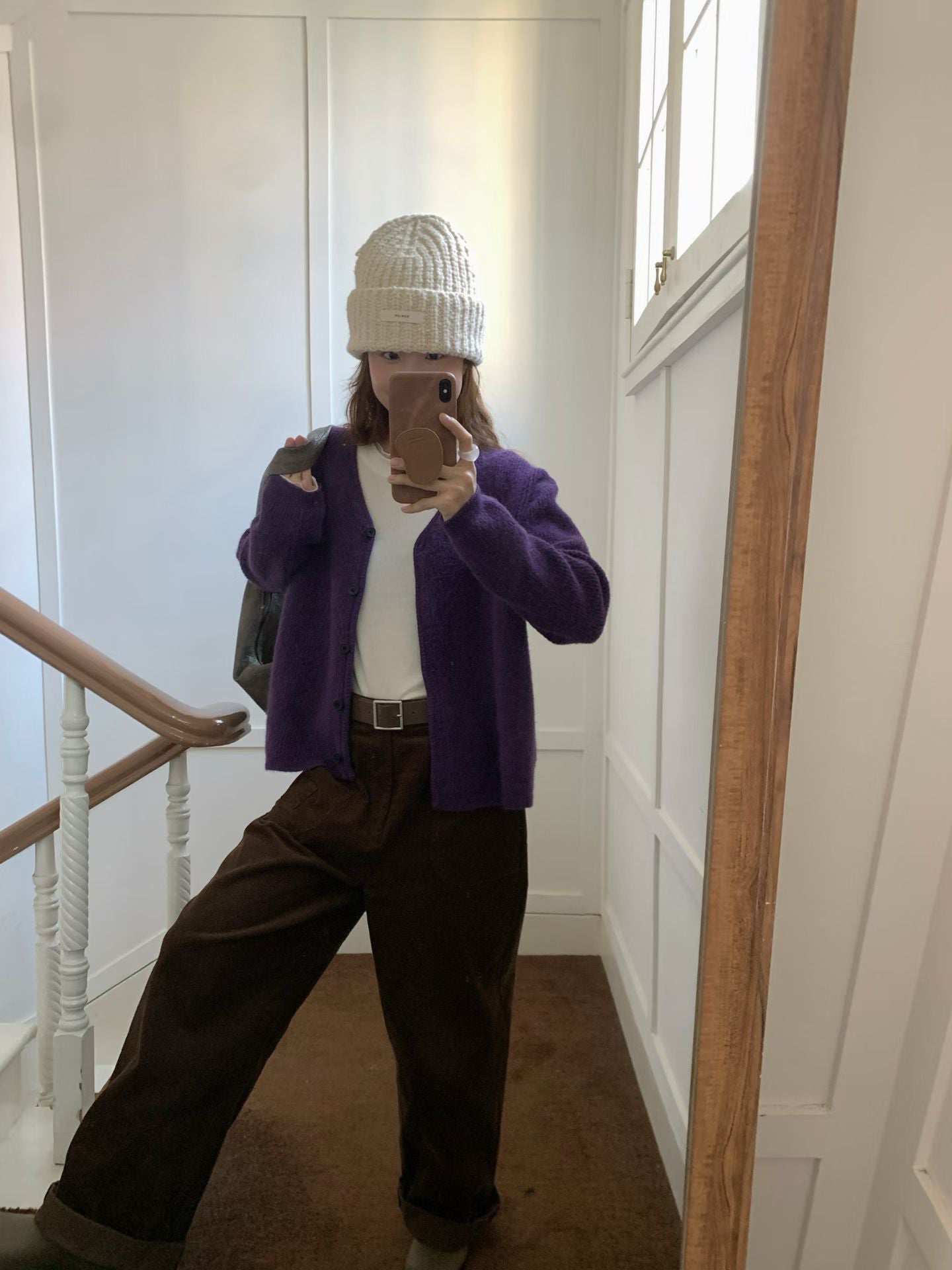 // 12色超美色系V領排扣羊絨紗CD