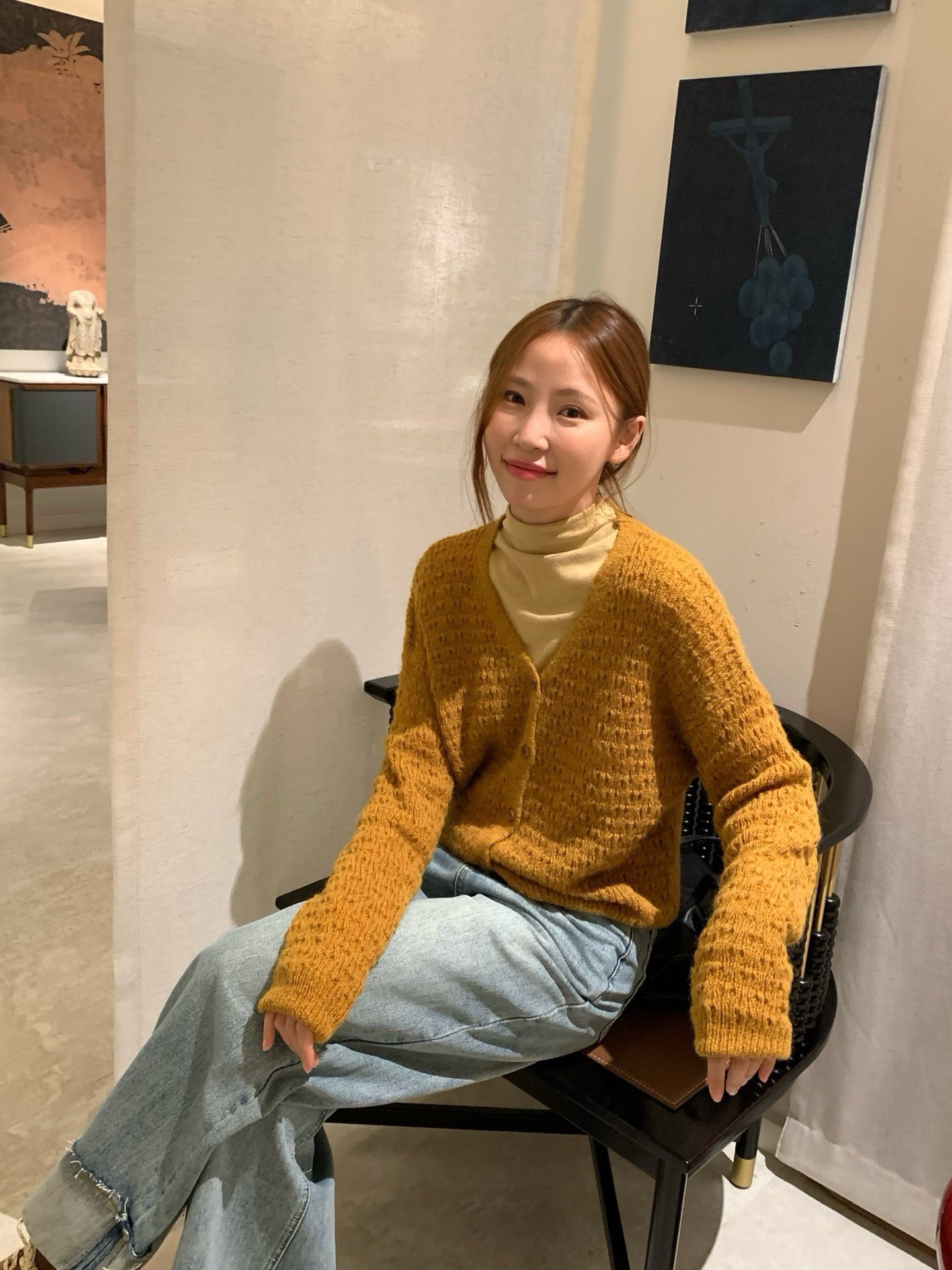 // 復古肌理感鏤空12%wool CD