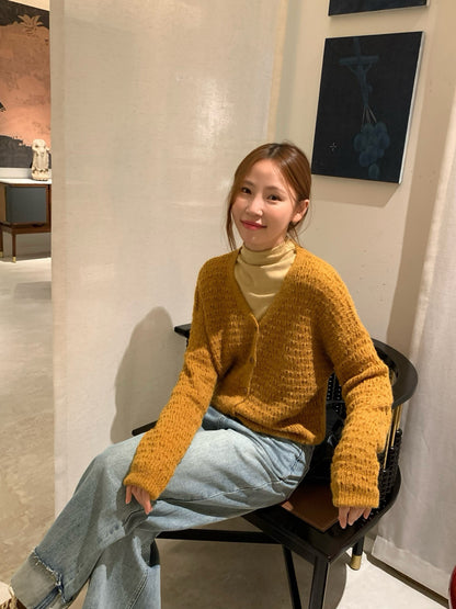 // 復古肌理感鏤空12%wool CD